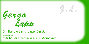 gergo lapp business card